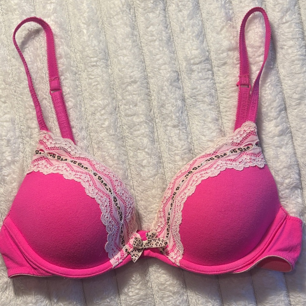 Victoria's Secret Hot Pink Lace Bra